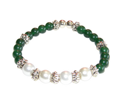 Load image into Gallery viewer, Jewelry- Jade Green bead bracelet
