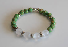 Load image into Gallery viewer, Jewelry - Mosaic Turquoise (Magnesite) and Selenite Bead Bracelet