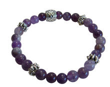 Load image into Gallery viewer, Jewelry- Amethyst Bead Bracelet