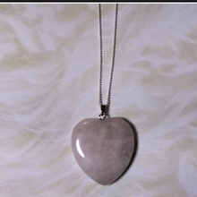 Load image into Gallery viewer, Jewelry - Pink Heart Rose Quartz pendant with chain