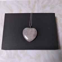 Load image into Gallery viewer, Jewelry - Pink Heart Rose Quartz pendant with chain