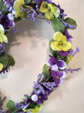 Load image into Gallery viewer, Wreaths-  Silk Pansy wreath