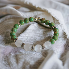 Load image into Gallery viewer, Jewelry - Mosaic Turquoise (Magnesite) and Selenite Bead Bracelet