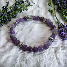 Load image into Gallery viewer, Jewelry- Amethyst Bead Bracelet